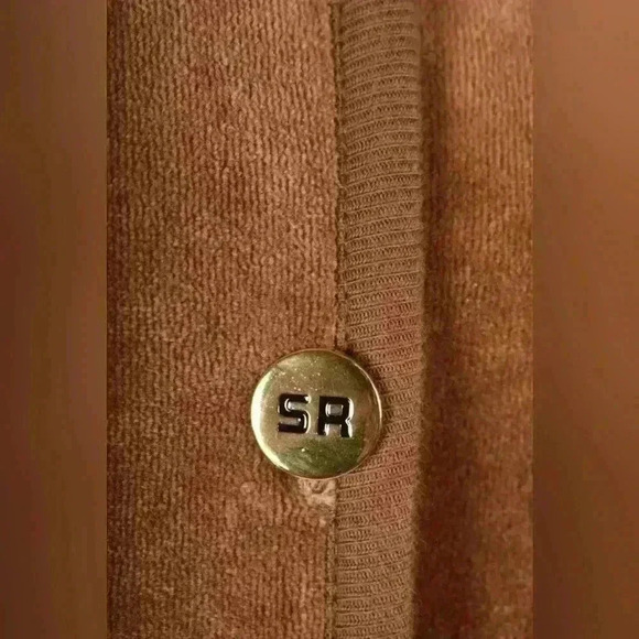 SONIA RYKIEL PARIS Tan Brown Cotton Terrycloth  Cardigan Sweater Medium France - Picture 6 of 13
